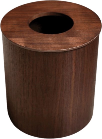 Teak Waste Basket with Lid