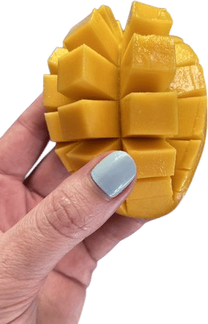 eating a mango in the bath
