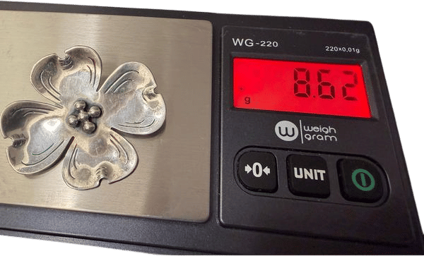 Vintage Sterling Silver Dogwood Flower Brooch Pin