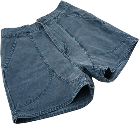 Patagonia 90s Canvas High Rise Hiking Shorts (Blue, Size 8)