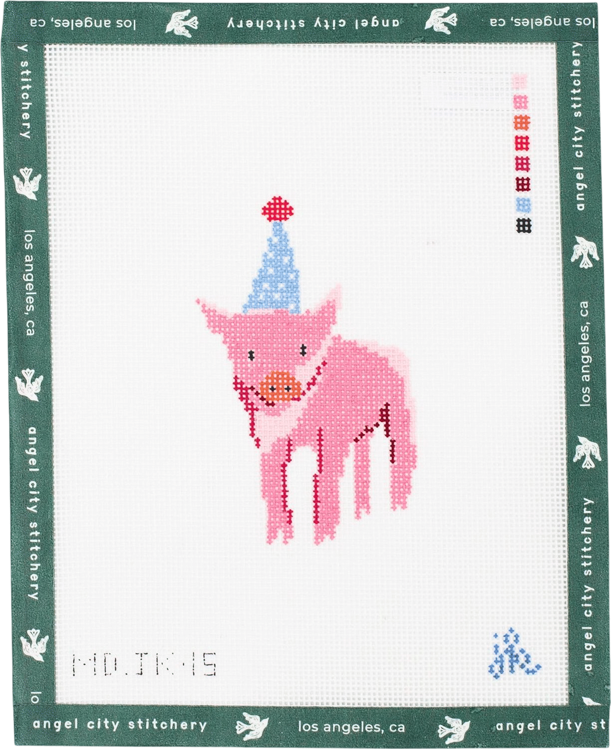 Party Pig Needlepoint Canvas (Mopsey Designs)