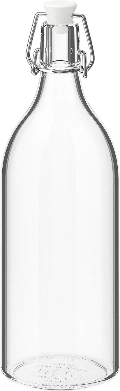 IKEA KORKEN Bottle with stopper, clear glass