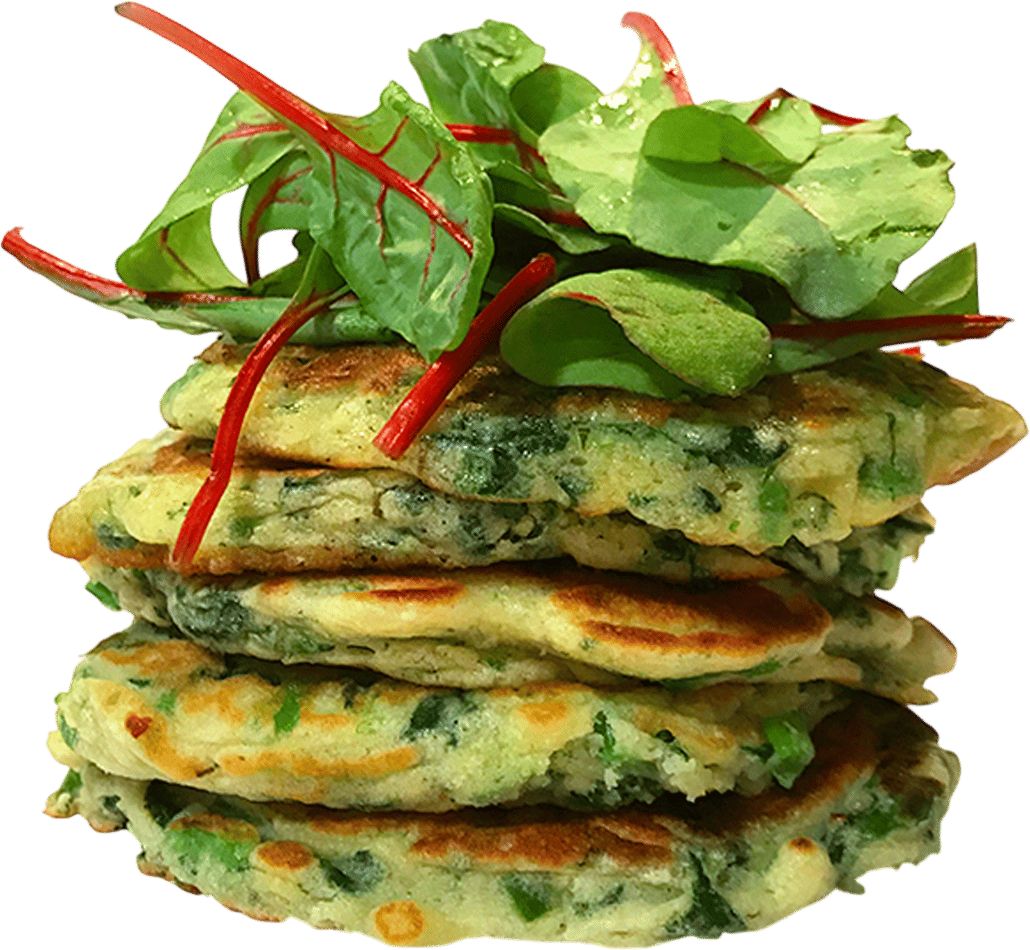 Green Pancakes with Lime Butter
