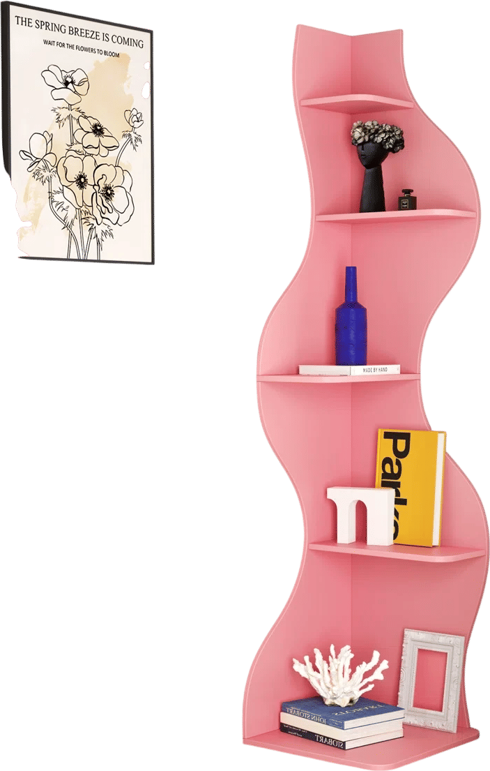 Wavy Corner Bookcase