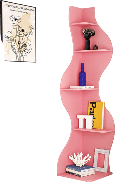 Wavy Corner Bookcase