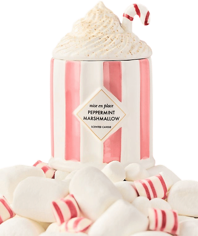 Mise en place peppermint marshmallow candle