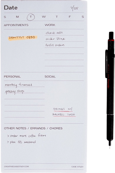 Daily Task Pad