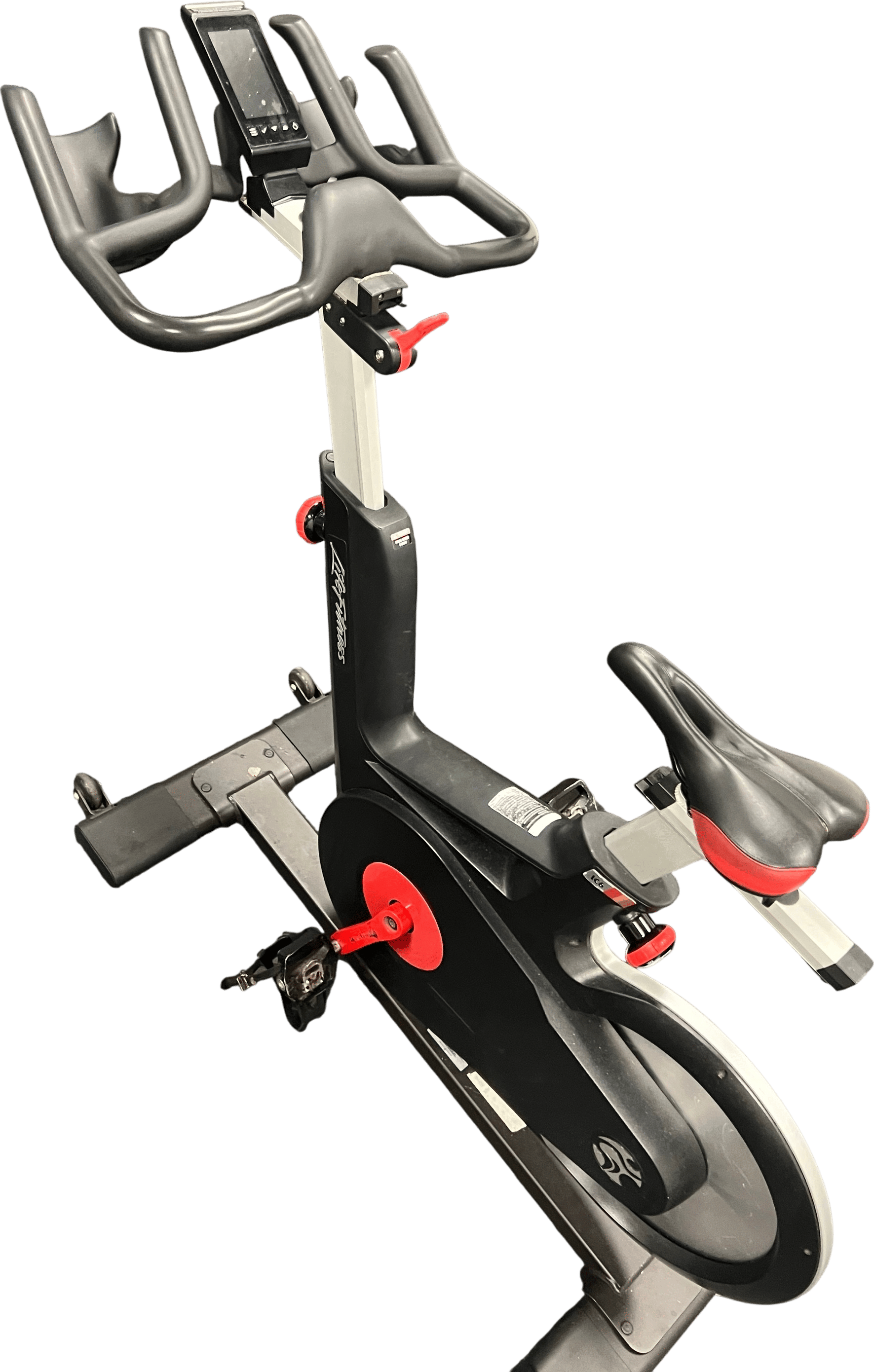 Using the peloton app to take classes on the spin bike at my gym