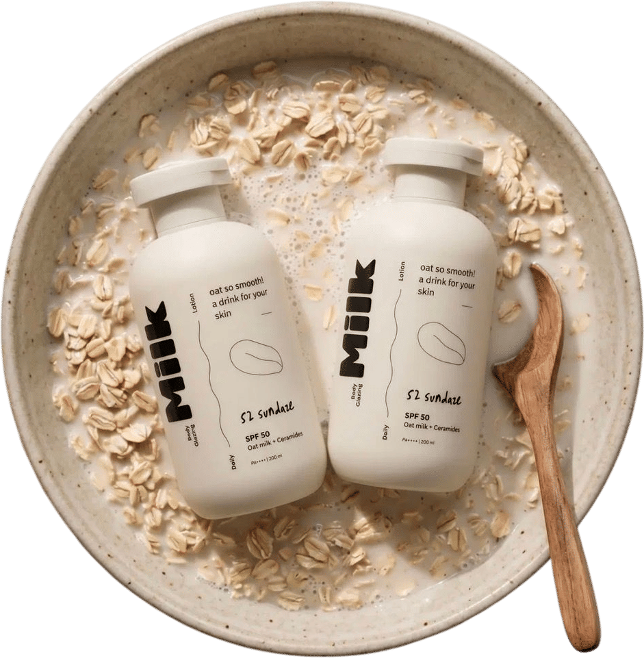 spf 50 oat milk body glazing milk
