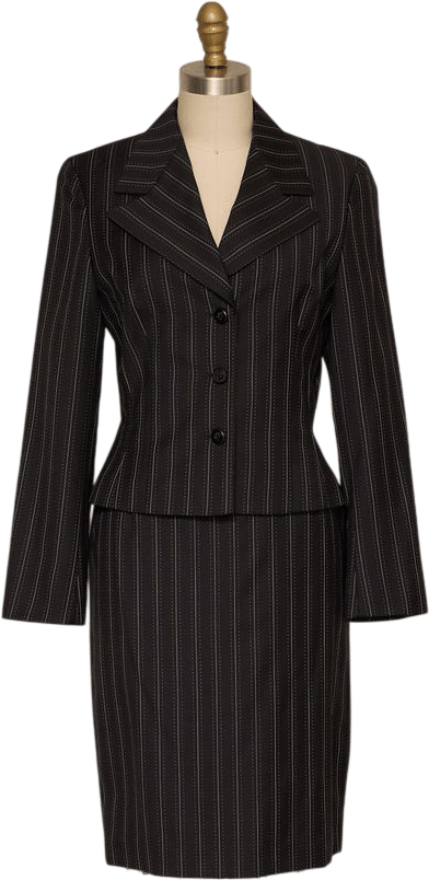 Escada Striped Skirt Suit | Khata Space