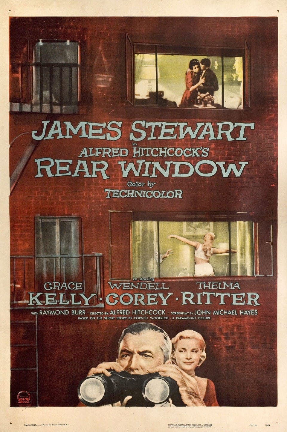 Rear Window Original 1956 One-Sheet Movie Poster