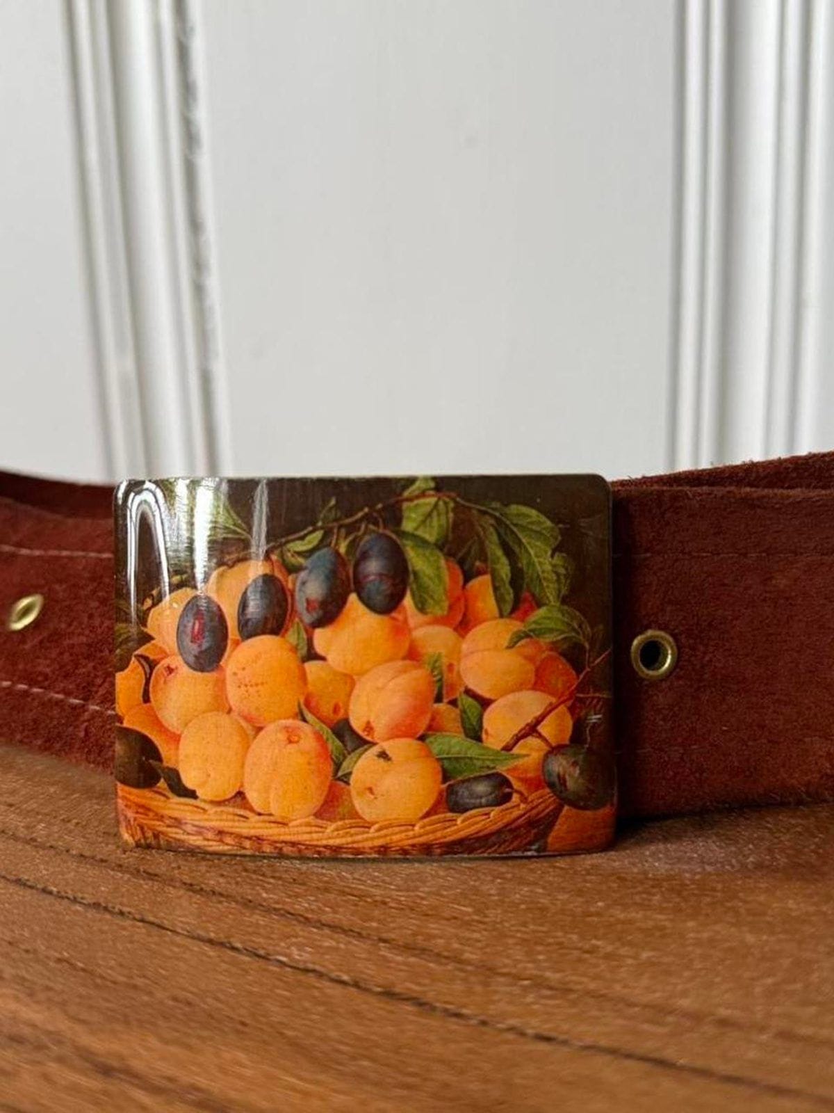 Handmade Suede & Brass Belt