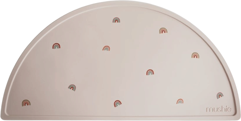mushie Silicone Placemat – 100% Food Grade Silicone - Rainbows | Grove Collaborative