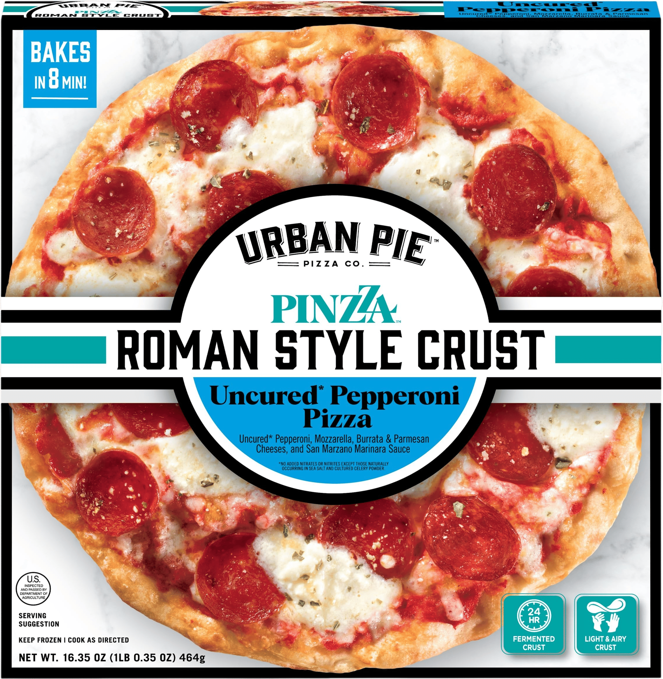 Urban Pie Pinza Roman Style Crust Uncured Pepperoni Pizza