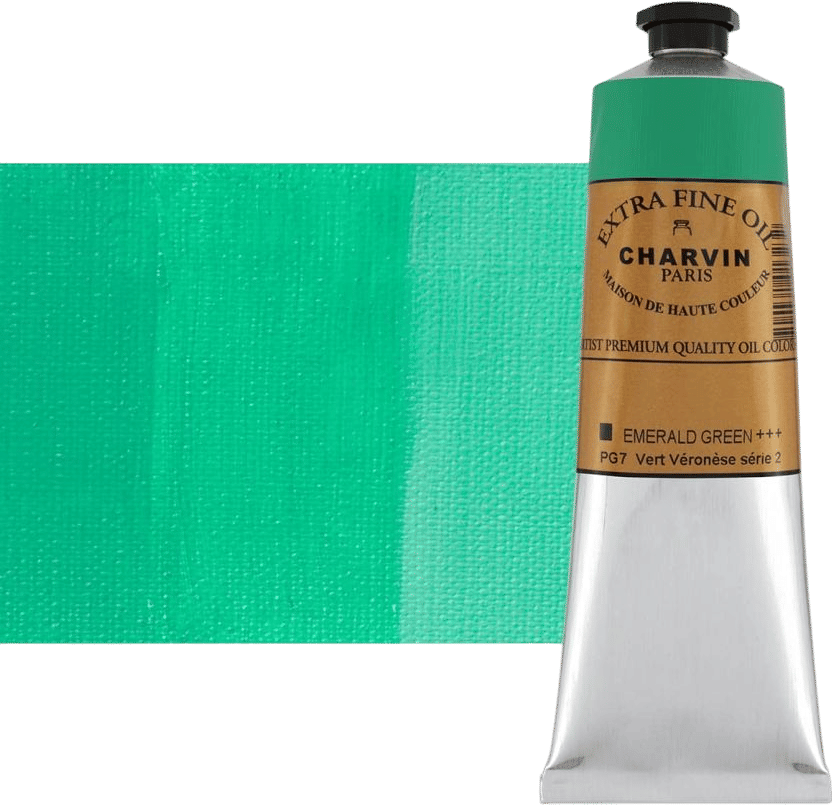 Charvin Professional Oil Paint Extra-Fine, Emerald Green - 150ml