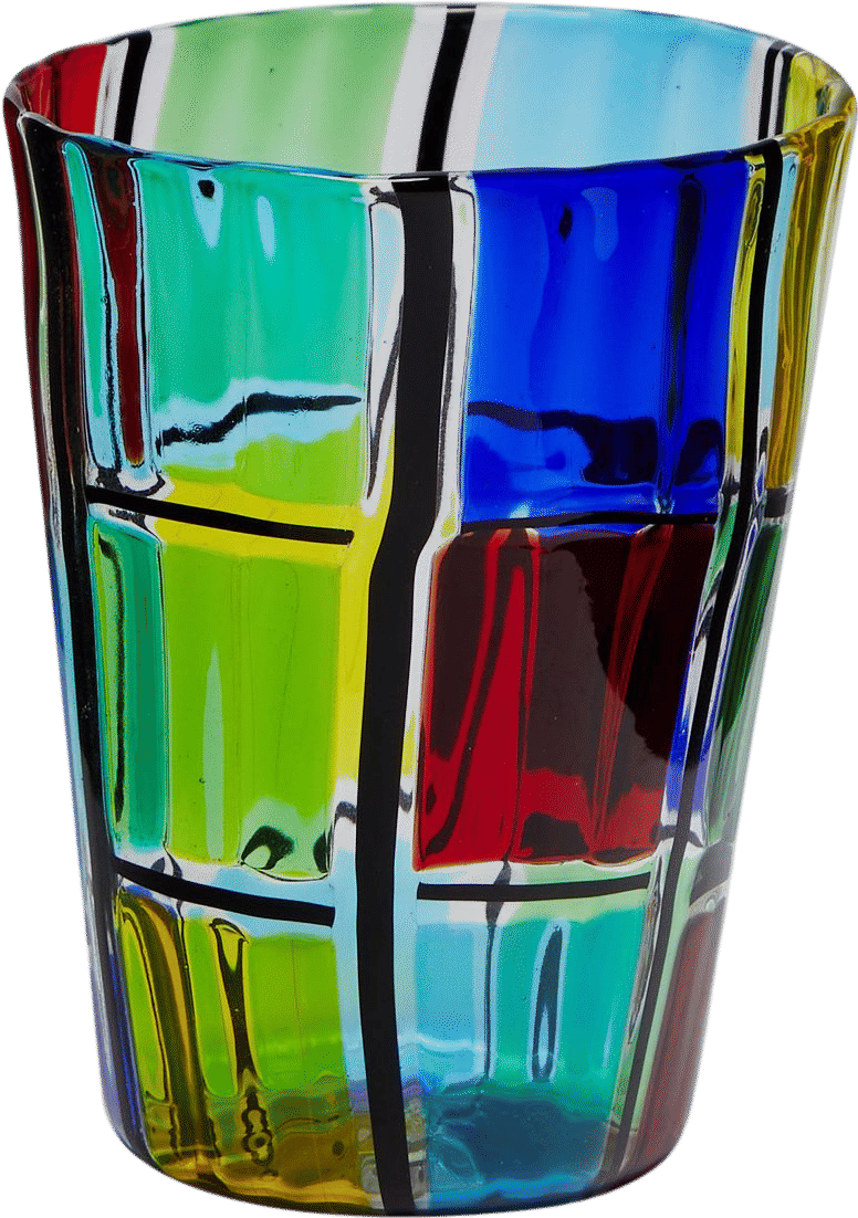 Carnevale Hand-Blown Murano Glass Tumblers (Set of 6)