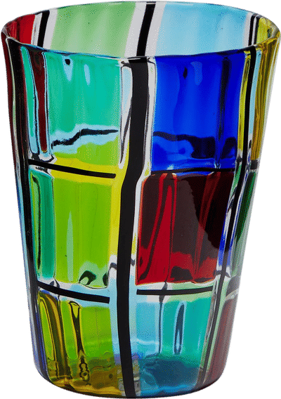 Carnevale Hand-Blown Murano Glass Tumblers
