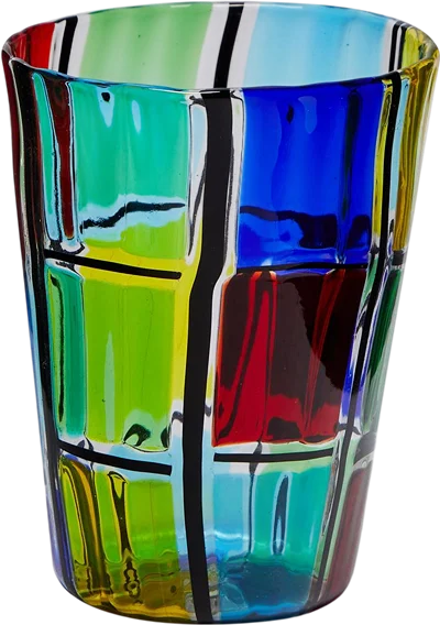 Carnevale Hand-Blown Murano Glass Tumblers