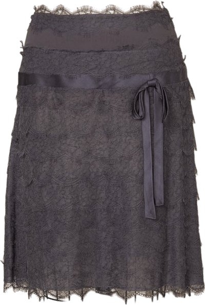 Vintage Blumarine Silk Blend Grey Skirt