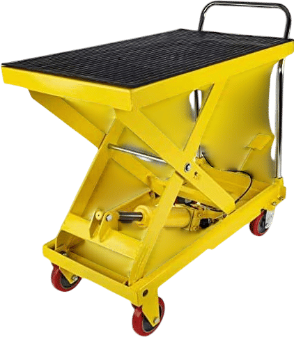 JEGS Hydraulic Lift Cart - 1100 LBS Capacity - Adjustable Scissor Lift Table 10.5' to 31' in Height - Foot-Operated Lift Table with Locking Wheels - Steel Table Cart