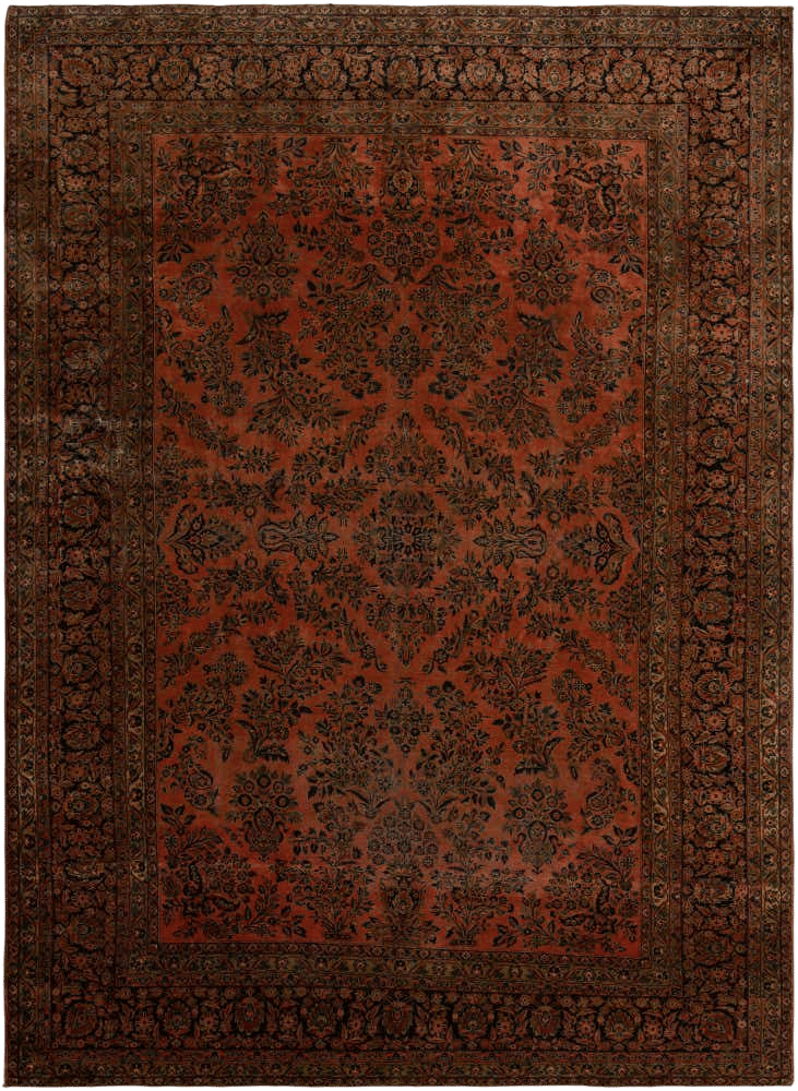 10' x 13' 10" Hand Knotted Sarough Persian Wool Rug
