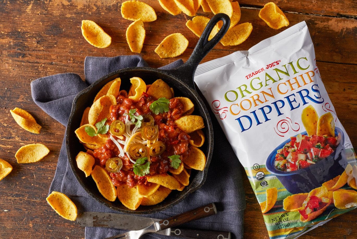 Traders jos organic corn chips