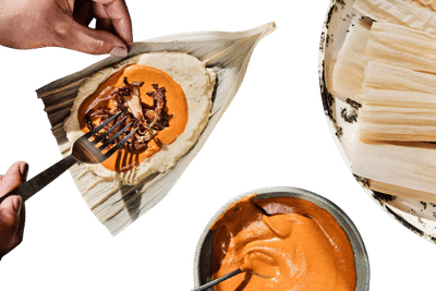 Oyster Mushroom Tamales with Mole Oaxaqueño Recipe