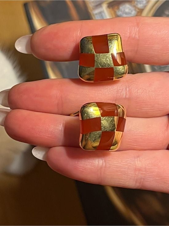 Angela Cummings 18K Yellow Gold Carnelian Earrings