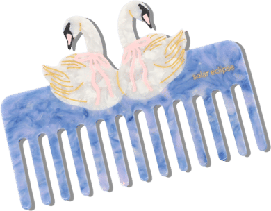 Bow Swan Wide Tooth Hair Comb