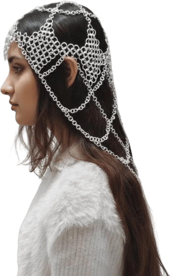 Aluminum Chainmail Headpiece