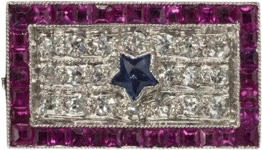 Ruby, Sapphire, Diamond Brooch (1940-5)
