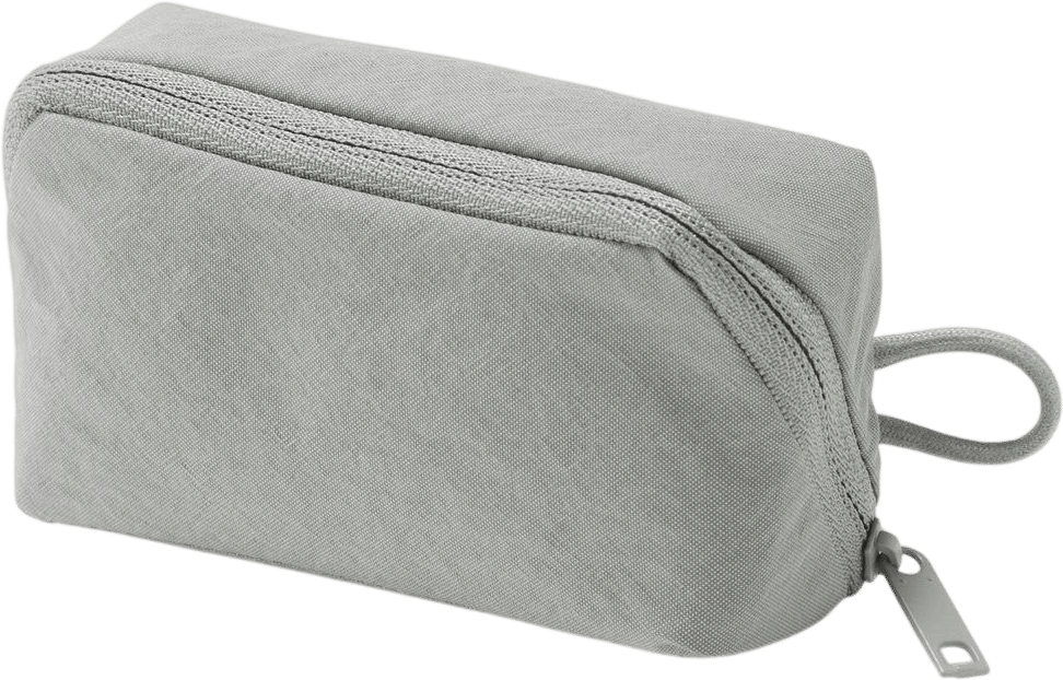 Wrinkled Nylon Wide-Opening Pouch - Small