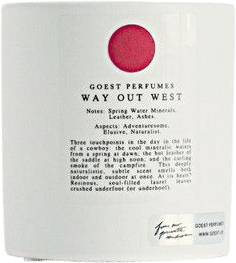 Goest Way Out West candle