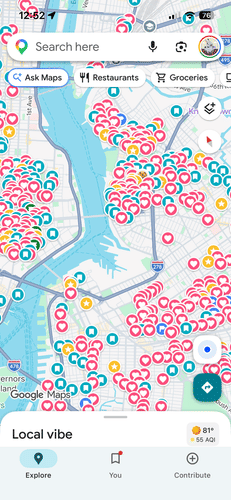 google maps favorites