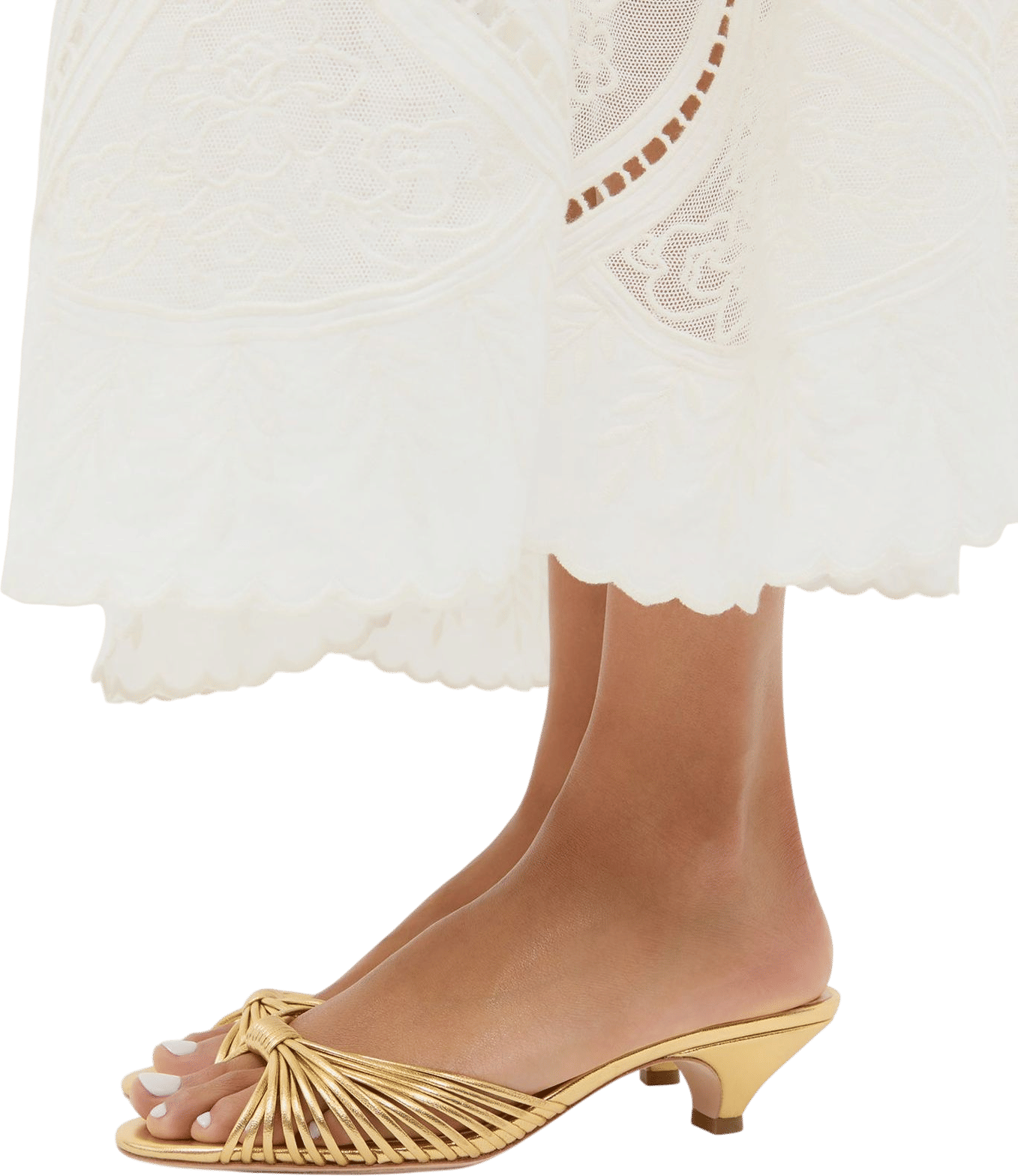 Gold Kitten Heel