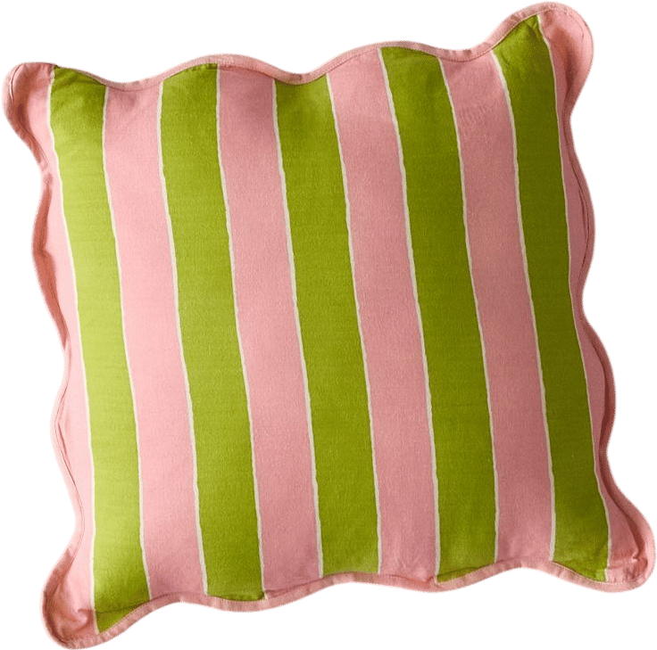Squiggle Striped Throw Pillow