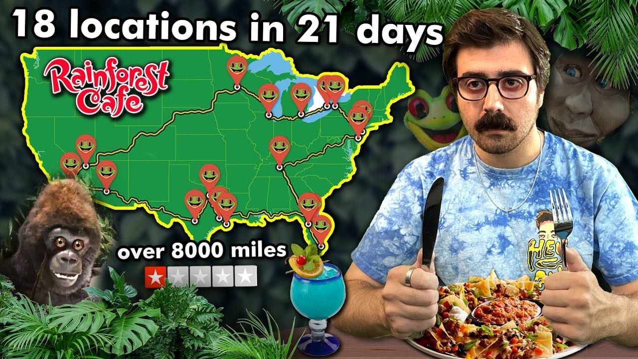 Eddy Burback: I Ate at Every Rainforest Cafe 🦍