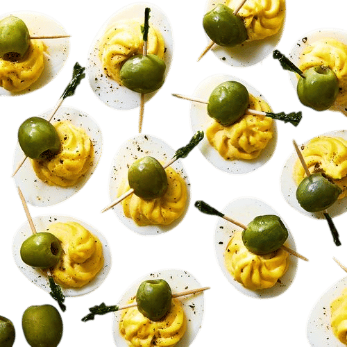 dirty martini deviled eggs