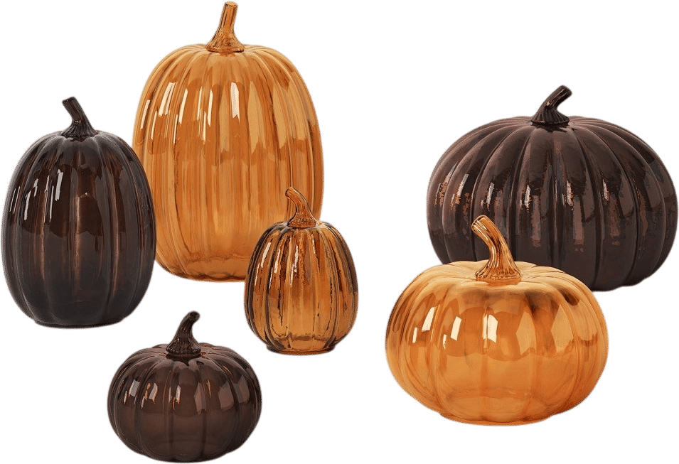 Medium Glass Fall Pumpkin