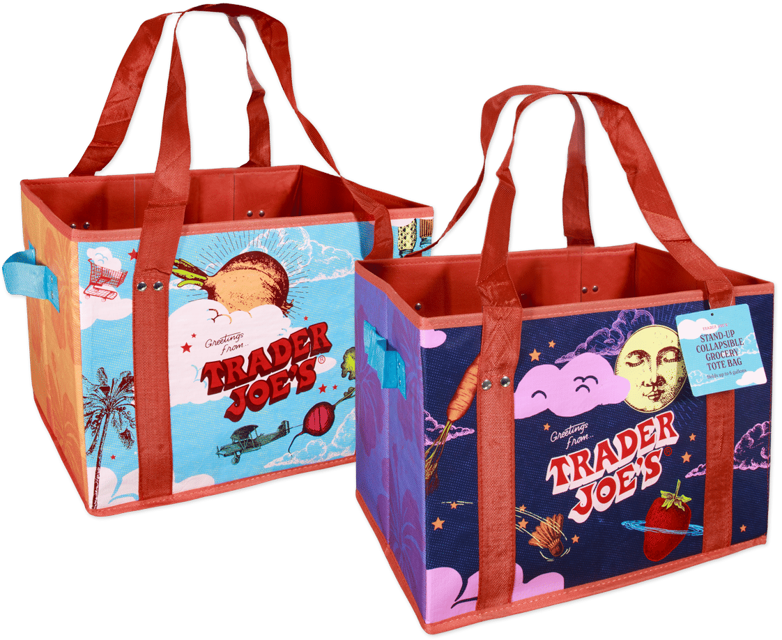 The Trader Joe's Stand-Up Collapsable Grocery Tote
