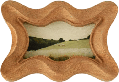 Handcrafted Sapele Wood Picture Frame, Wavy Rustic Home Decor, Irregular Wood Wall Hanging - Etsy
