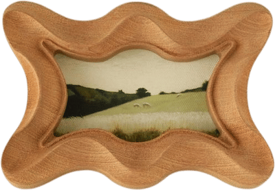Handcrafted Sapele Wood Wavy Picture Frame