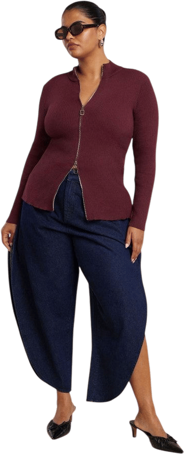 Petal Shape Open Side Jean