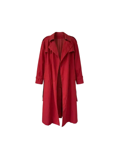Apart Red Cotton Mark Shale Trench Coat
