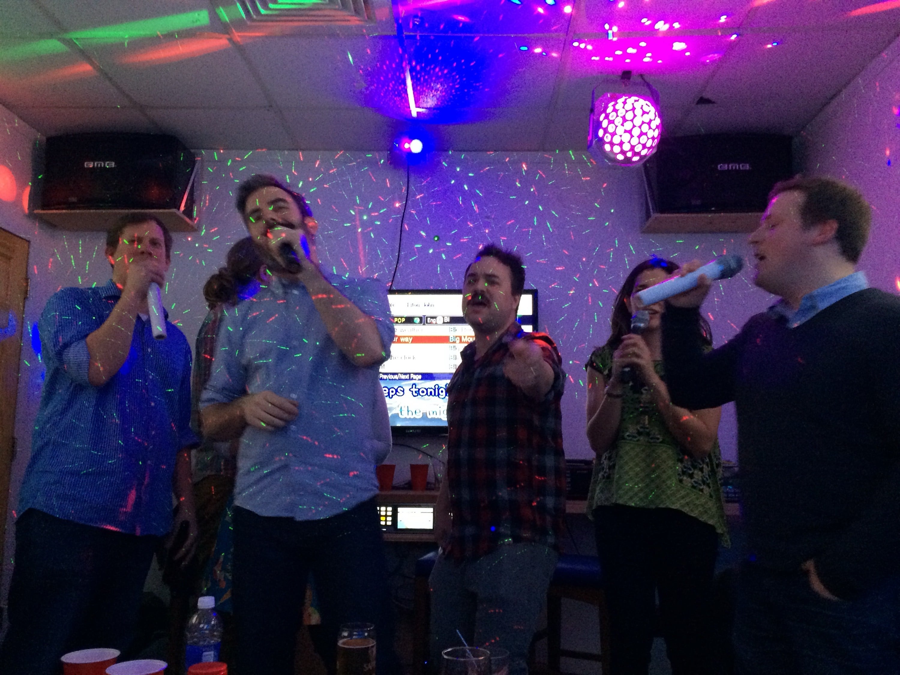 Private karaoke room birthday party