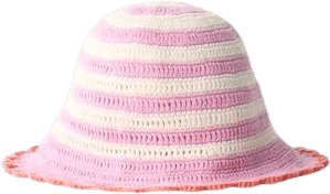 STRIPED CROCHET KNIT HAT