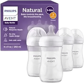 Philips Avent Natural Baby Bottles, 4-Pack