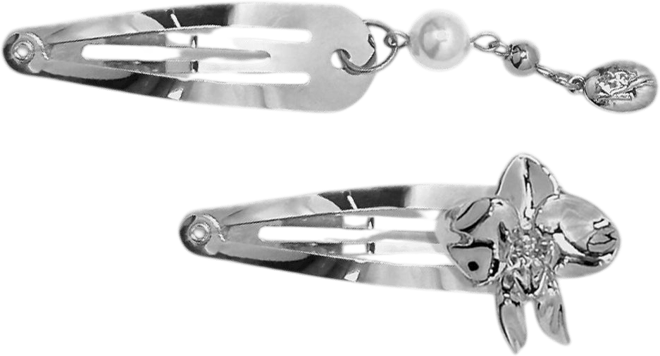 Orchid Hairpin + Pearl Hairpin