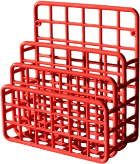Vintage Yaffa Design Catch All Desk Organizer (Red)