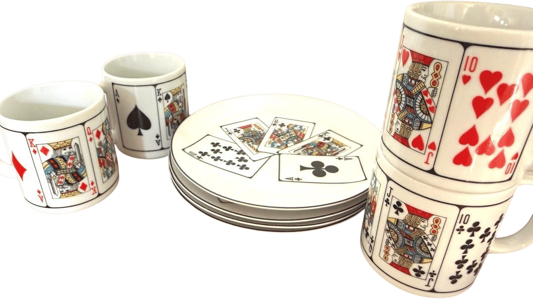 Vintage Vegas Royal Flush Poker Mug & Snack Plate Set - Etsy